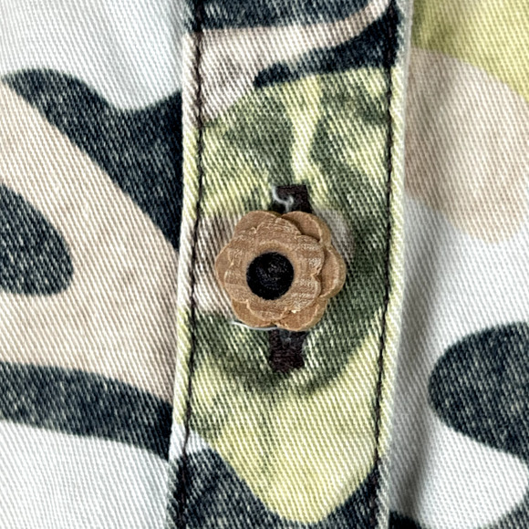 Free People x Artisan De Luxe Camo Print Top Womens Small Grunge Boho Army - Picture 4 of 15